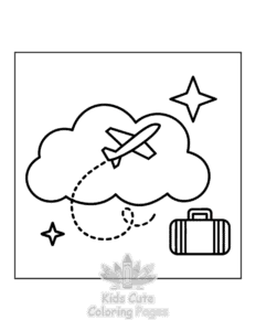 Free Travel Girly coloring pages to print at home