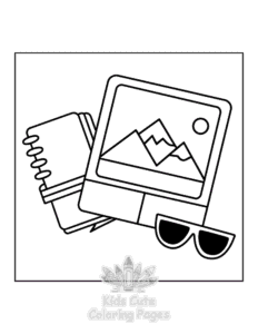 Free printable Travel Girly coloring page for kids