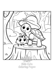 Printable Turtle coloring sheet for preschoolers