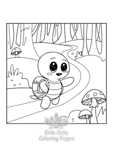 Printable Turtle coloring sheet for preschoolers