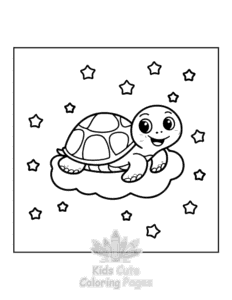 Free printable Turtle coloring page for kids