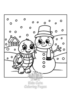 Easy Turtle coloring sheet for young children