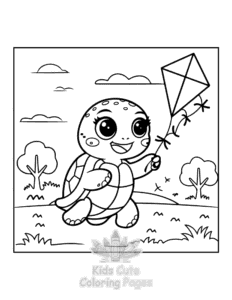 Simple Turtle coloring page for toddlers
