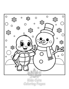 Simple Turtle coloring page for toddlers