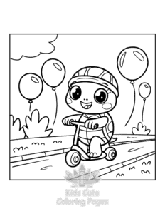 Printable Turtle coloring sheet for preschoolers