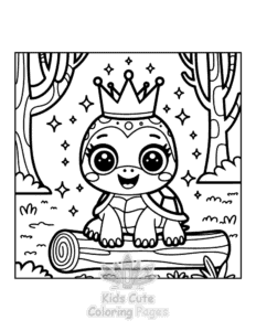 Turtle coloring page for classroom activities