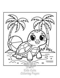 Free printable Turtle coloring page for kids