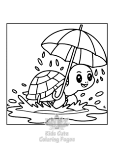 Easy Turtle coloring sheet for young children