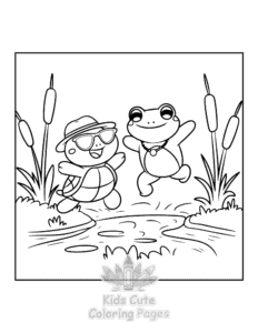 Free printable Turtle coloring page for kids