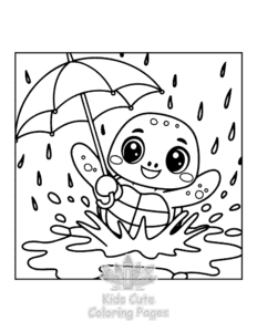 Turtle coloring page for boys, printable at home