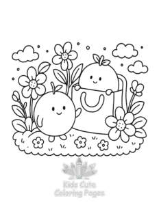 Veggie Life coloring page for girls, free to print