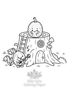 Simple Veggie Life coloring page for toddlers