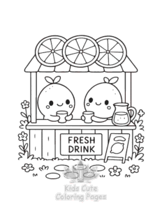 Easy Veggie Life coloring sheet for young children