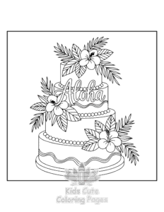 Wedding Cake coloring page for boys, printable at home