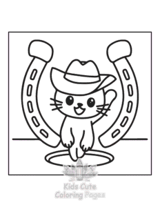 Easy Wild West coloring sheet for young children