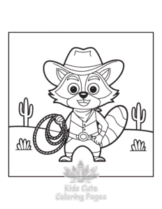 Free printable Wild West coloring page for kids
