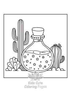 Wild West coloring page for girls, free to print