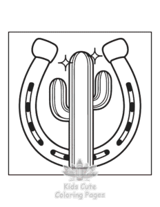 Wild West coloring page for girls, free to print