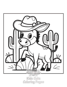 Free printable Wild West coloring page for kids