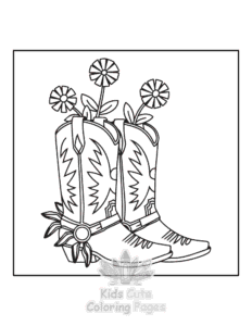 Wild West coloring page for classroom activities