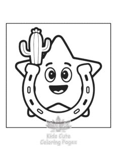 Easy Wild West coloring sheet for young children