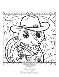 Wild West coloring page for girls, free to print