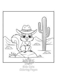 Simple Wild West coloring page for toddlers
