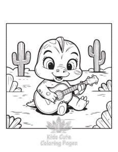 Printable Wild West coloring sheet for preschoolers