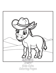 Wild West coloring page for classroom activities