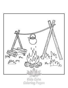 Easy Wild West coloring sheet for young children