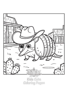 Wild West coloring page for girls, free to print