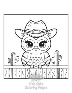 Wild West coloring page for classroom activities