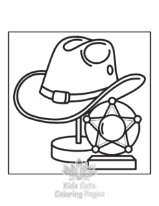 Free printable Wild West coloring page for kids