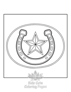 Simple Wild West coloring page for toddlers