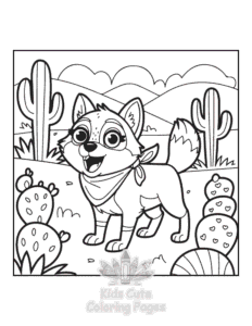 Free printable Wild West coloring page for kids