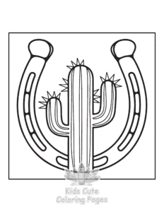 Wild West coloring page for girls, free to print