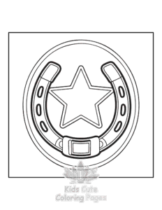 Easy Wild West coloring sheet for young children