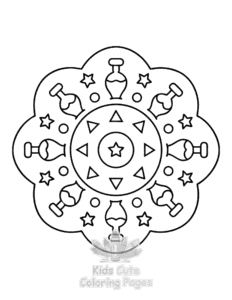 Printable Witchy Vibes coloring sheet for preschoolers