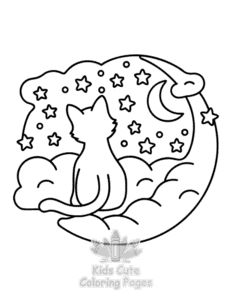 Easy Witchy Vibes coloring sheet for young children