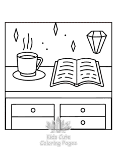 Easy Witchy Vibes coloring sheet for young children