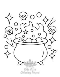 Witchy Vibes coloring page for boys, printable at home