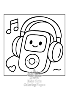 Free printable Y2K Retro coloring page for kids