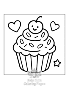 Simple Y2K Retro coloring page for toddlers