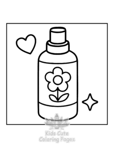 Printable Y2K Retro coloring sheet for preschoolers