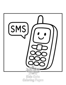 Y2K Retro coloring page for classroom activities