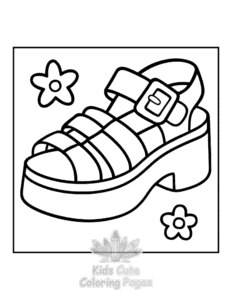 Easy Y2K Retro coloring sheet for young children