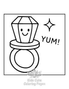 Printable Y2K Retro coloring sheet for preschoolers