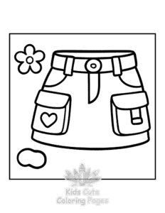 Simple Y2K Retro coloring page for toddlers