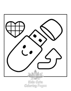 Y2K Retro coloring page for classroom activities