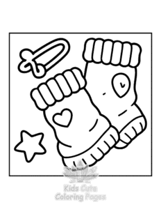 Easy Y2K Retro coloring sheet for young children